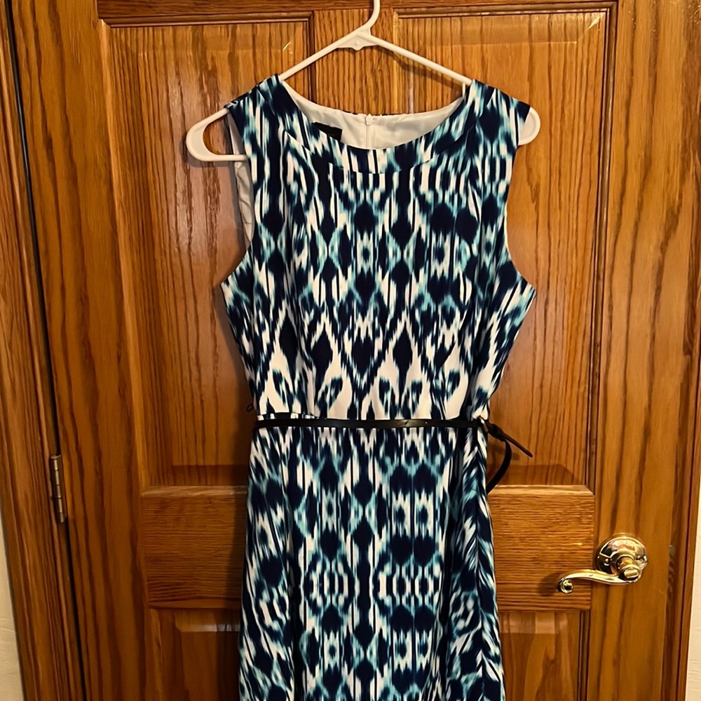 Blue and White patterned dress